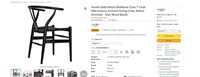 B9265 Solid Wood Wishbone Chair ash wood black