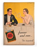 Vintage 1932 Lucky Strike cigarette poster