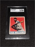 1948 Leaf Gum Co. TED WILLIAMS SGC 1.5 Boston Red
