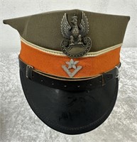 WWII Polish Warrant Officers Peak Cap