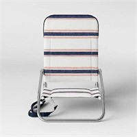 SE3567 Cushioned Sand Chair w/ Carry Strap Striped