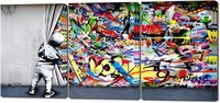 A3350  Banksy Graffiti Wall Art 36 x 16