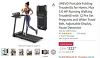 B2254 UREVO Portable Folding Treadmills for Home