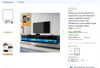 W8273  Paproos LED Floating TV Stand 71in Black