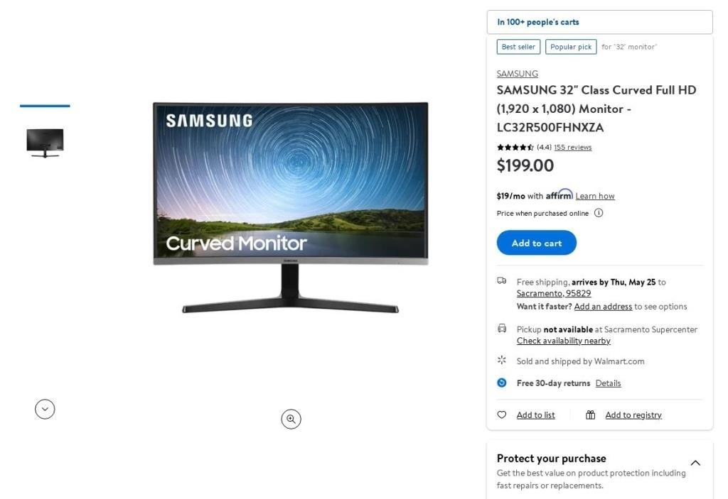 OF3141  SAMSUNG Curved Full HD Monitor 32