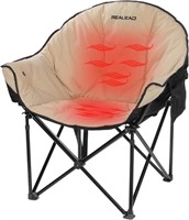 B2667  REALEAD Heated Folding Camping Chair Beige