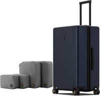 $230 Elegance Checked Luggage, 24 Inch