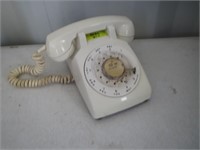 Vintage White Rotary Dial Telephone