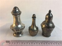 Lot Of Antique Sterling Salt And Pepper Shakers