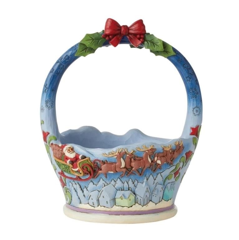 W8231  unknown Christmas Basket with Scene 6011886