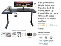B2380 L-Shaped Electric Adjustable Standing Desk