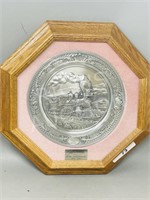 framed sterling on pewter Ltd railway plate