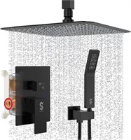 Matte Black Ceiling Shower Set