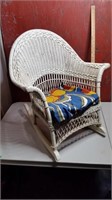 Small Antique Wicker Rocking Chair