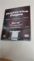100 Protective Pages 9-Pocket (BCW) Card Protector