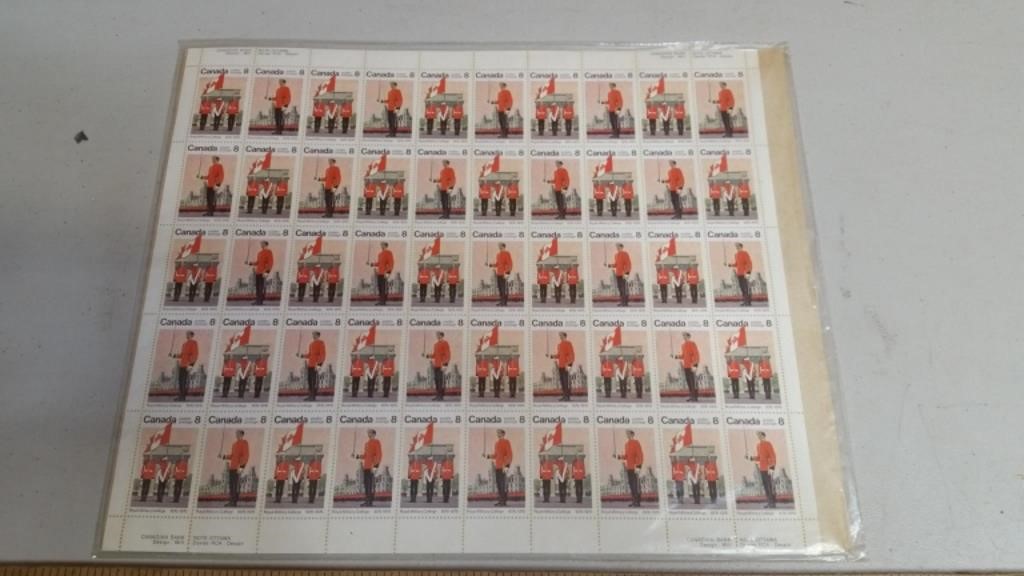 Canada  8 Cent Stamp Full Sheet (50 Stamps)