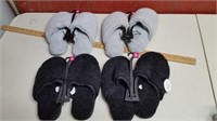 4 Pair Wool Blend Memory Foam Slippers size 6 (New