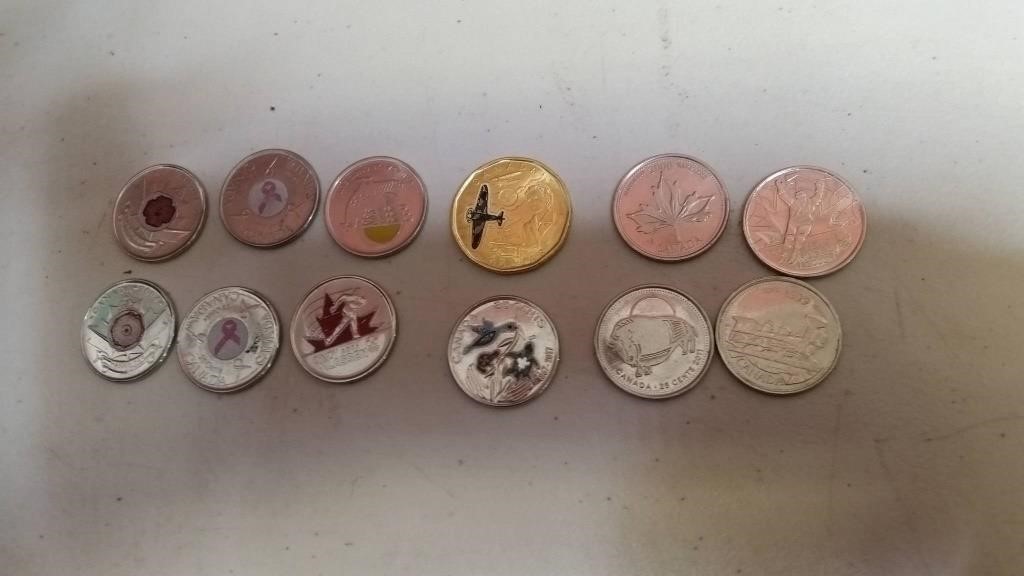 Canada Souvenir & Painted Coin Lot