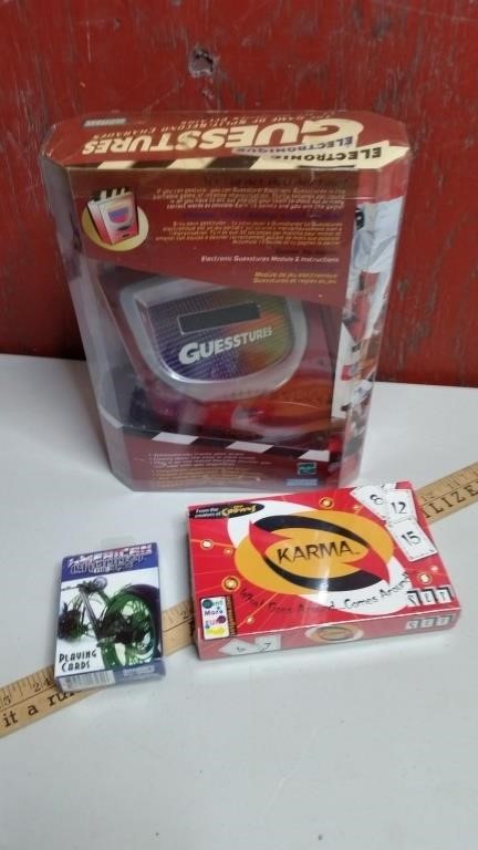 Party Game Lot (Playing Cards, Karma Cards, Electr
