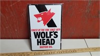 Wolf's Head Motor Oil Nostalgic Metal Sign (repro)