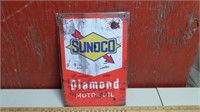 Sunoco Diamond Motor Oil Nostalgic Metal Sign