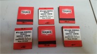 Vintage Texaco Matchbook Lot of 6 William Jennings