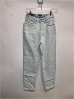 Super high ride tapered jean size 0/27”