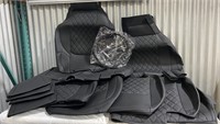 GIANT PANDA Full Set Car Seat Covers Black