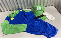 Super Mario Brothers Luigi Large Costume For Kids