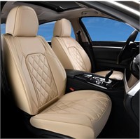 HUANGXIN 5Pcs Full Coverage Beige Car Seat