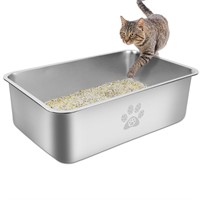 Stainless Steel Cat Litter Box High Side Cats