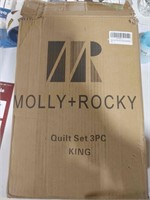 Molly Rocky king size 3 pc quilt set