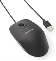 Amazon Basics 3-Button USB Wired Computer Mouse (B