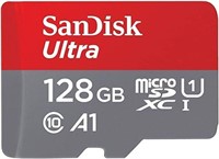 SanDisk 128GB Ultra MicroSDXC UHS-I Memory Card wi