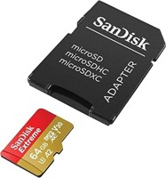 SanDisk 64GB Extreme microSDXC UHS-I Memory Card w