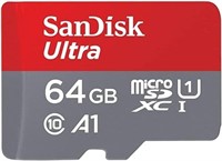 SanDisk 64GB Ultra microSDXC UHS-I Memory Card wit