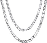 ChainsPro Mens Sturdy Cuban Chain Necklace, 4/5/6/
