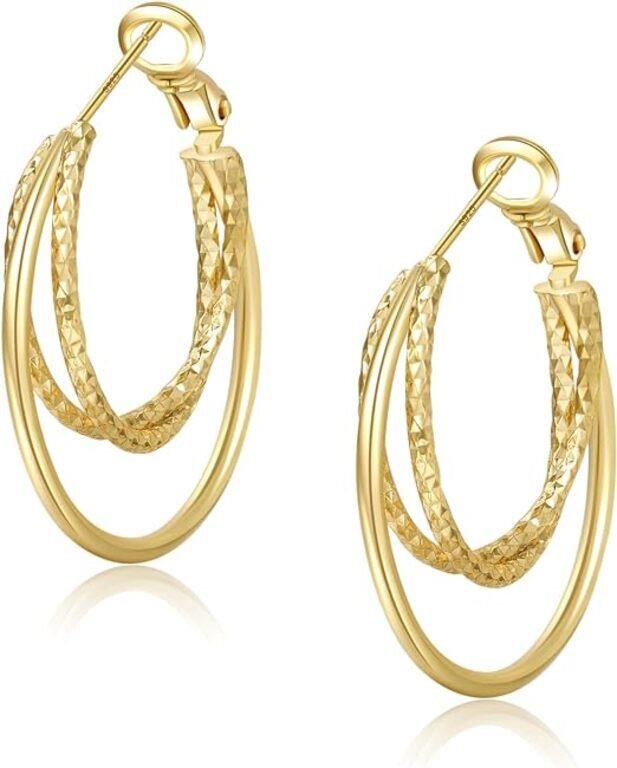 XOEMEL Gold Hoops Earrings for Women Hypoallergeni
