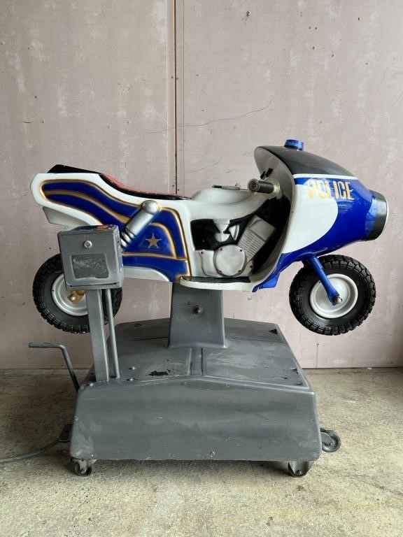 Coin operated Yamaha Police motorcycle