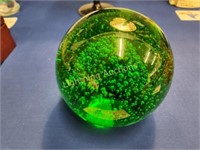 GREEN GLASS MURANO ORB