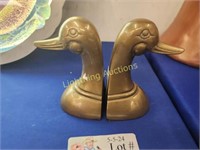 PAIR OF VINTAGE BRASS BOOKENDS