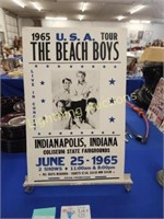 VINTAGE 1965 "THE BEACH BOYS" TOUR POSTER