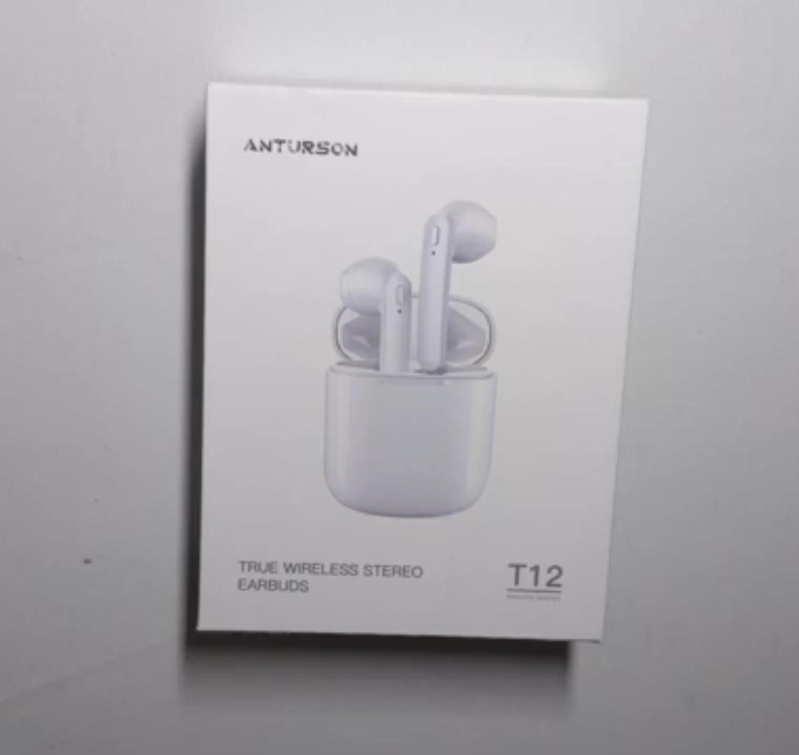 Bluetooth earbuds white T12 ANTURSON TRUE WIRELESS