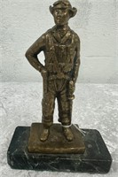 Brass Statue Of WWII Japanese Kamacazi Pilot