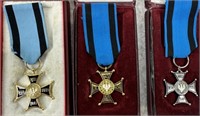 Lot Of 3 Cased Polish Military Medals