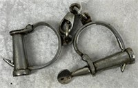 Pair Of Vintage Nickle Plated Adjustable Handcuffs