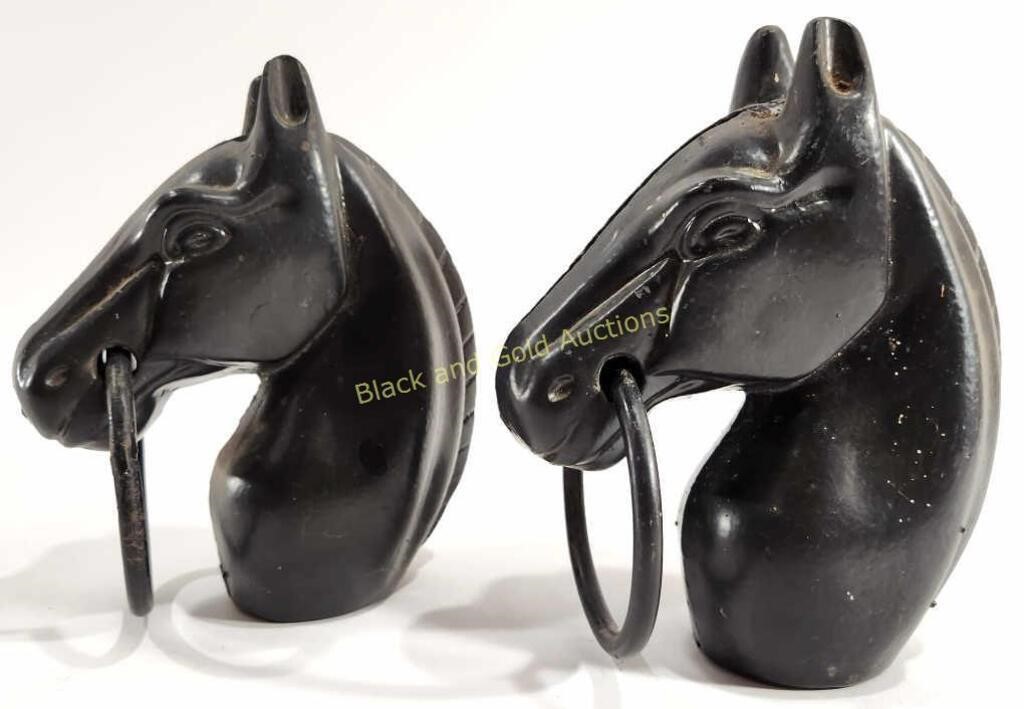 Cast Iron Horse Head Hitching Post Toppers