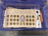 LARGE LOT OF ASSORTED WHEAT CENTS, STATE QUARTERS