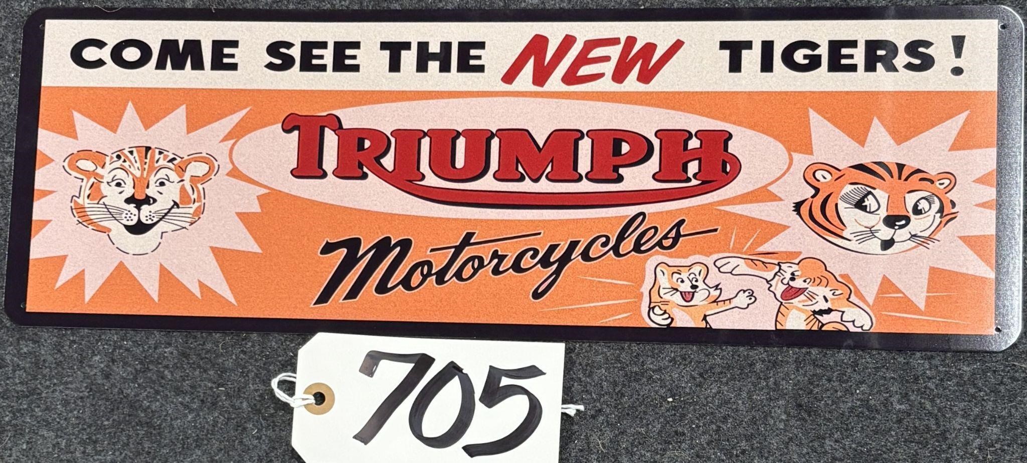 Triumph Motorcycles Advertising Sign 6x18