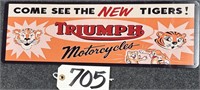 Triumph Motorcycles Advertising Sign 6x18